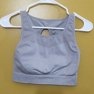 Nike Dri Fit Gray Ribbed Racerback Sports Bra XL